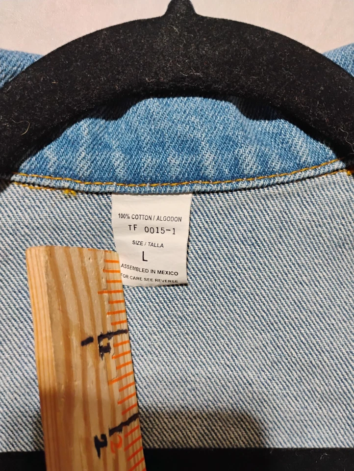 Chaqueta de mezclilla para hombre de la Fuerza Aérea grande sello prensado camionero punk grunge USAF Foto 4 de 4