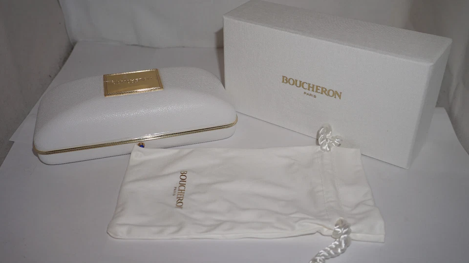 Nuevas gafas de sol Boucheron con cable plateado azul mármol BC0105S 003 52 22 135 Foto 3 de 4