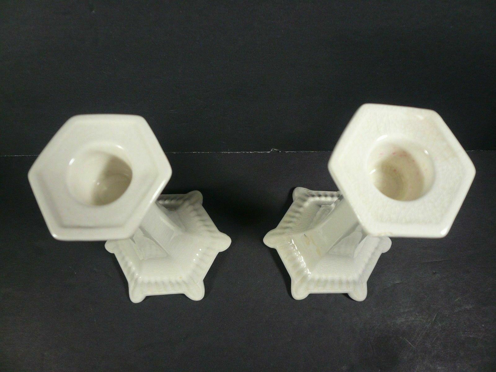 Pair of very old ADAMS England Candle Holders 6" Tall eBay