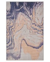 Teppich Rechteckig Beige / Blau Modern Abstrakt 140 X 200 Cm Kurzflor Gebze