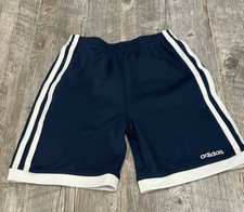 Little Boy sz4 Adidas Three Stripe Mesh Shorts in Navy Blue and White