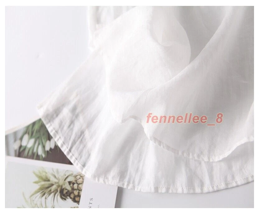 Mujeres Vestido sin Mangas Transparente Extensor Enagua Camisolas Algodón Completo Largo Vestido sin Mangas Foto 4 de 4