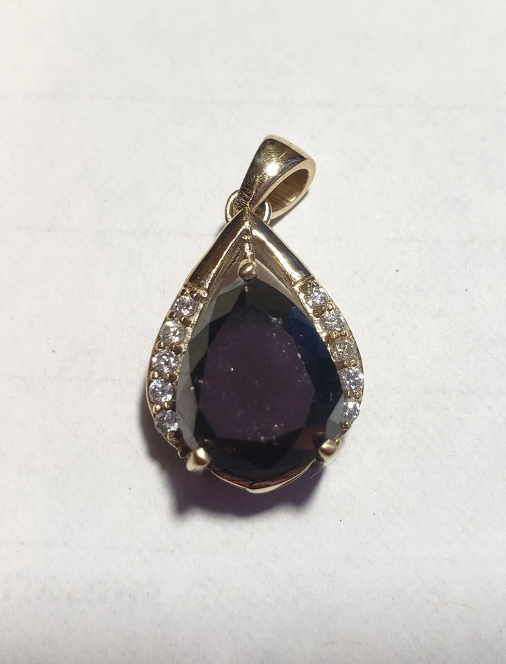 Colgante de oro 10K + diamantes blancos y negros 6,10 quilates + valor de tasación $5105 Foto 3 de 4