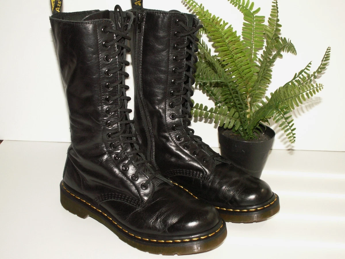 Dr. Martens 1B99 black leather calf zipper boots UK 6 EU 39 US 8