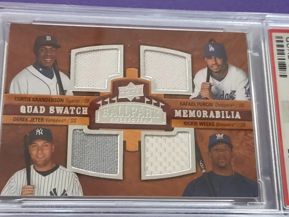 2008 UD 球场 #228 Curtis Granderson/Furcal/Derek Jeter/Rickie Weeks 球衣 — 第 2/4 张图片