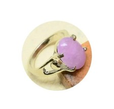 Genuine Amethyst Cocktail Ring, White Gold Filled Ring
