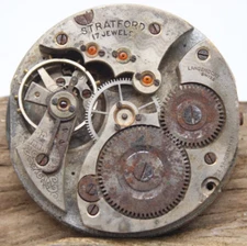 LANGENDORF STRATFORD POCKET WATCH MOVEMENT 45.4mm 17j SWISS FOR REPAIR (FD2)