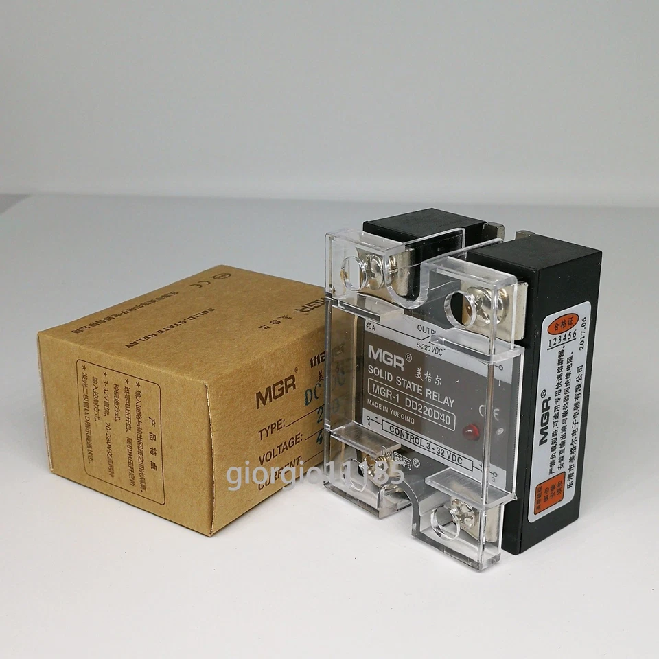 US Stock 40A Solid State Relay SSR DC-DC Input 3-32V DC Load 5-220V DC DD220D40 - Bild 3 von 4