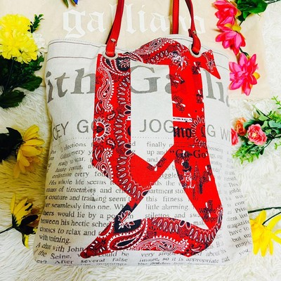 Large capacity John Galliano Big tote bag Shoulder bag JOHN 