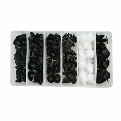 6-Size 100X Clip Trim Car Push Pin Rivet Bumper Door Panel Retainer Fastener Kit
