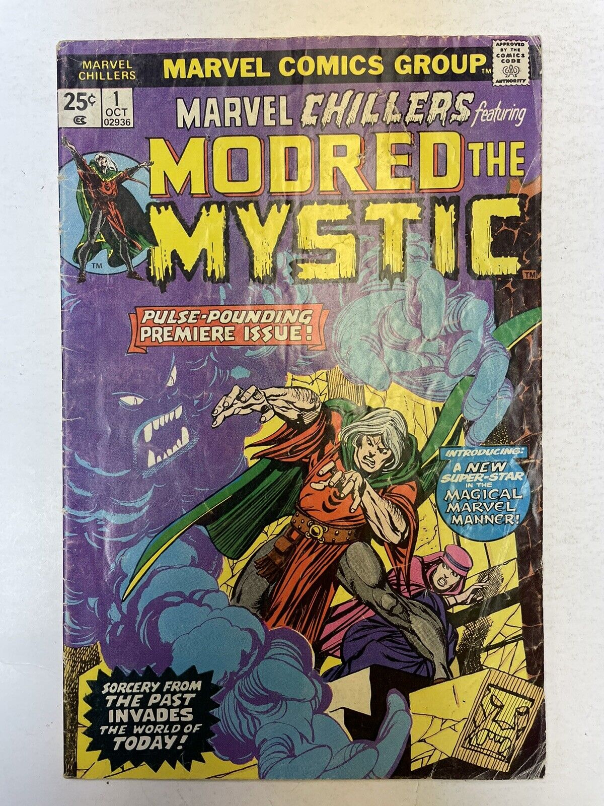 Marvel Chillers #1 Lower-Grade 1st App. of Modred the Mystic 1975 Marvel Comics