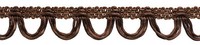 Schleife Fransen Rand, Stil 0150RT, Farbe E29 - Espresso Brown [21.9M]
