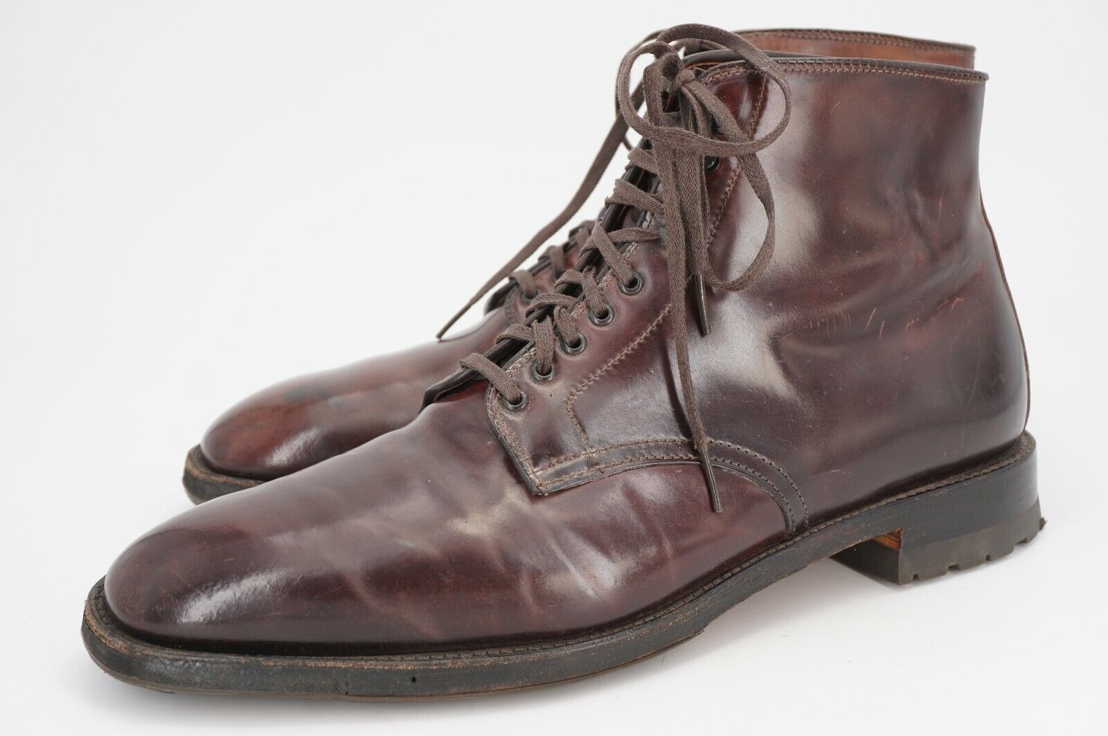 Alden 45358HC Color 8 Shell Cordovan Plain Toe Boot