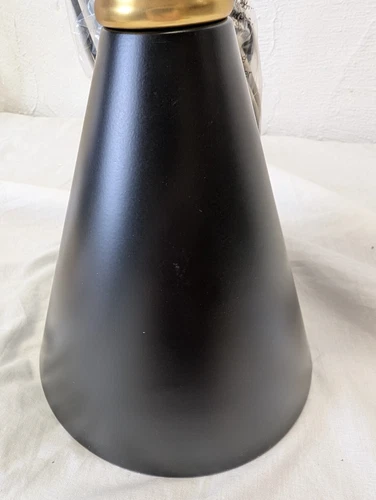 George Kovacs Conic Honey Gold & Black Modern Mini Pendant Light - Picture 4 of 9