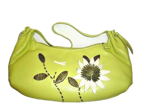 Paolo Masi Italy Celery Leather Shoulder Bag, New $238