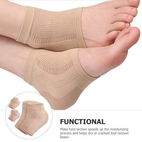 3 Pairs Heel Foot Guard Mousture Sock Sleeves Moisturizing Gel Socks Resuable - Bild 4 von 12