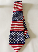 American Traditions tie Made In USA. 100 Silk Patriotic Flag Stars  Stripes