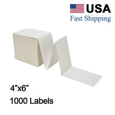1000 4x6 Fanfold Direct Thermal Shipping Labels for Zebra Elton Rollo Printer