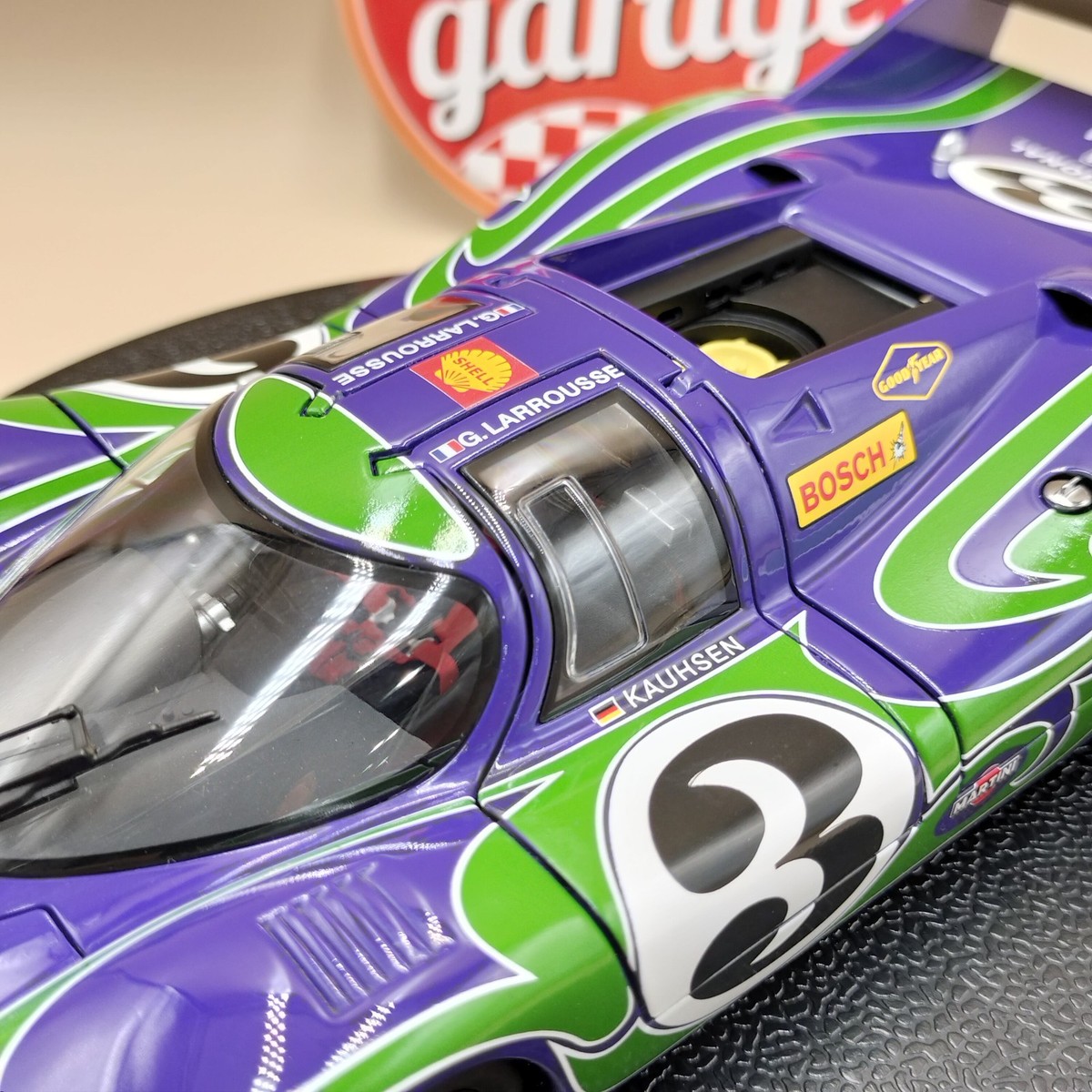 AUTOart 1/18 Porsche 917 Long tail 917 LH LeMans 1970 Larrousse #3