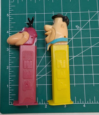 LOT OF 2 Vintage Fred Dino and Dinosaur Flintstone Pez Dispenser Colorful