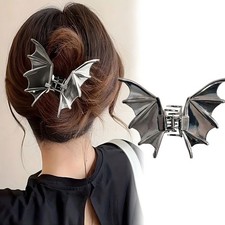 Gothic Bat Hair Claw Clips - Metal Black 1 Count Pack of 1 ,