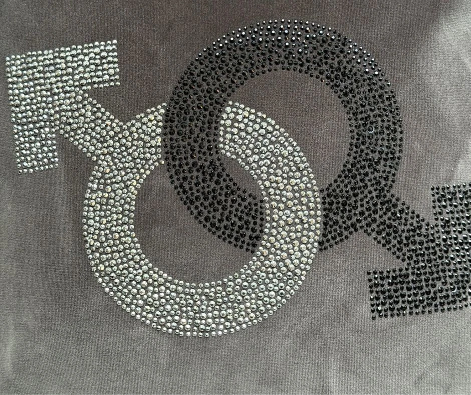 Роскошный бархат кристалл мужской символы - подходит 20 "x 20" вставки - Изображение 3 из 3