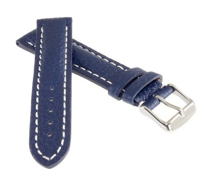 Büffelleder Uhrenarmband Modell Büffel-DS-UTC blau 20-18 mm komp. Breitling UTC