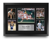 Boris Becker Signed Tennis A3 Pre Printed Autograph Photo Memorabilia Gift