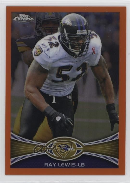 2012 Topps Chrome Retail Orange Refractor Ray Lewis #121 HOF 1h8g