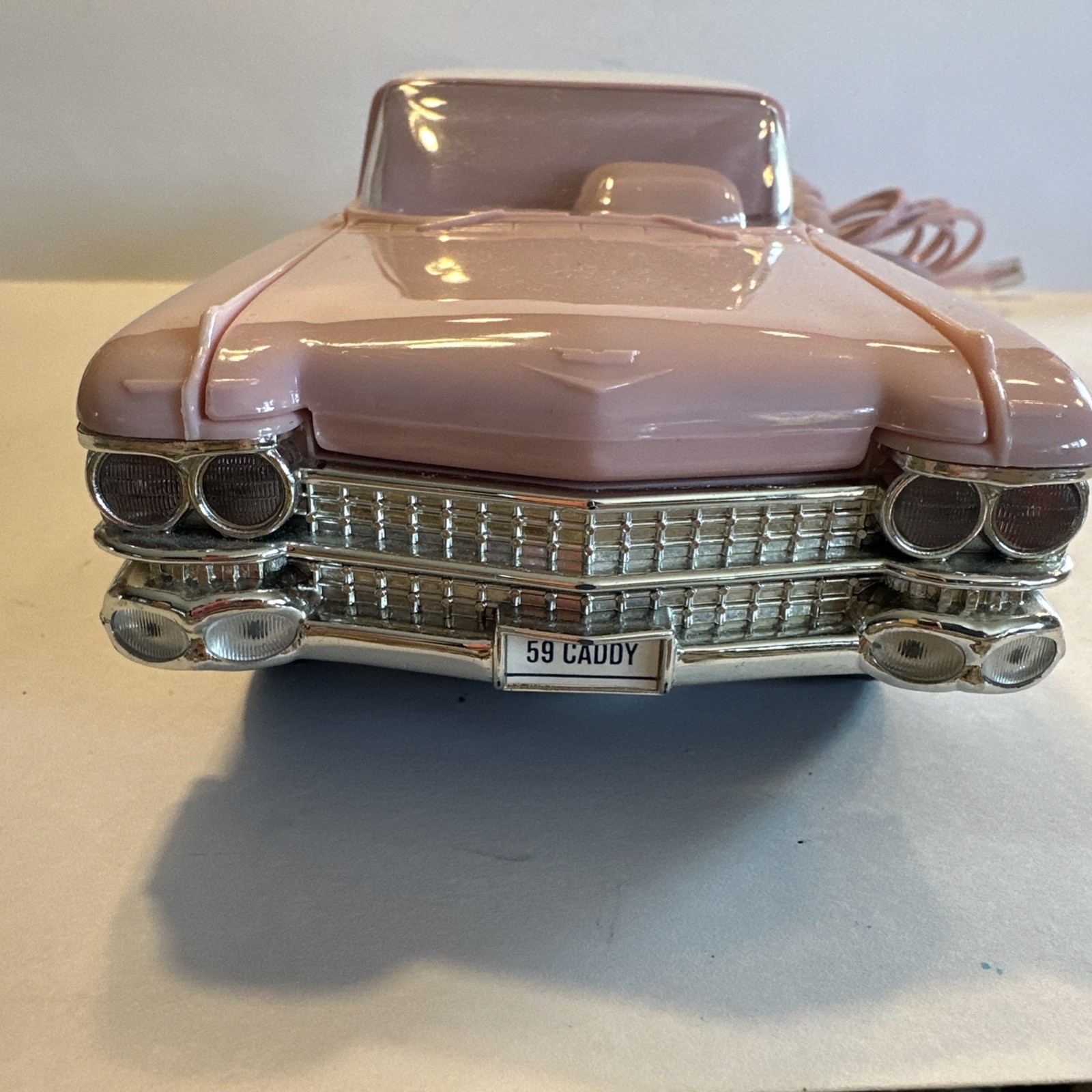 VINTAGE TELEMANIA 1959 PINK CADILLAC ELDORADO  LANDLINE PHONE EC