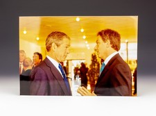 Tony Blair Labour Prime Minister & George Bush Jr - Signed Photograph Autograph