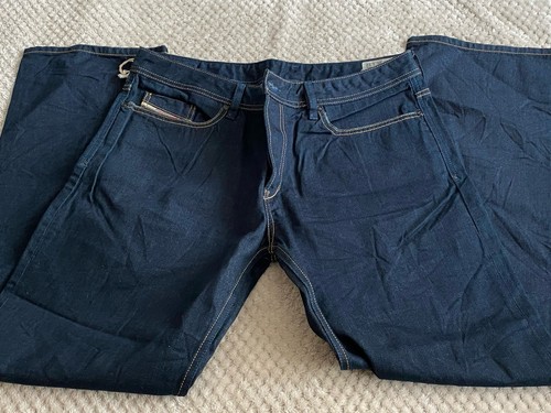 Diesel Kurren Dark Blue Jeans Mens W36 L32 Relaxed Straight Loose Fit WASH 008lL - Picture 8 of 8
