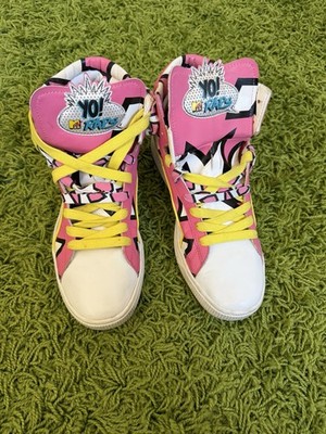 PUMA x Yo! MTV Raps Limited Edition First Round Size 12 Men's Pink/Yellow/White