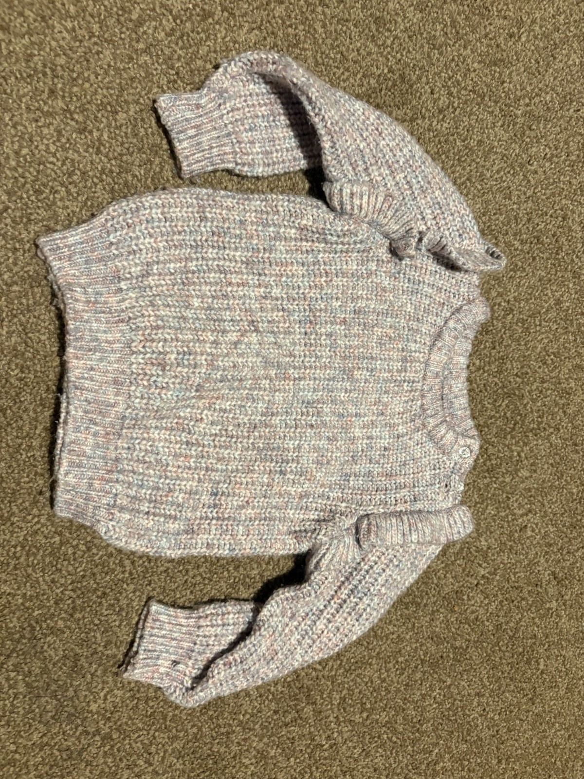 Purple Multicoloured Knit Sweatshirt Nutmeg 12-18 Months