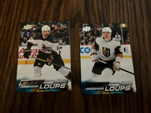 2022-23 UPPER DECK - JEUNES LOUPES FRENCH YOUNG GUNS ( 2 CARDS ) McBASIN/HAYES