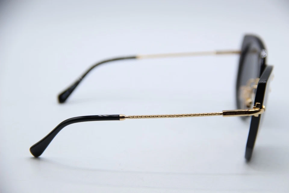 NUEVAS GAFAS DE SOL MIU MIU SMU 02X 1AB-5S0 NEGRAS DORADAS MARCOS AUTÉNTICOS 51-25 Foto 4 de 4