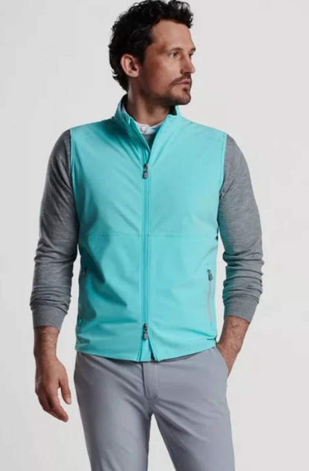Peter Millar Crown Crafted Turquoise Flex Adapt Full-Zip Vest XXL NWT Golf