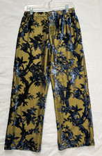 F.R.S For Restless Sleepers Pants Women’s Medium Armonia Luxury Gold Blue Bird