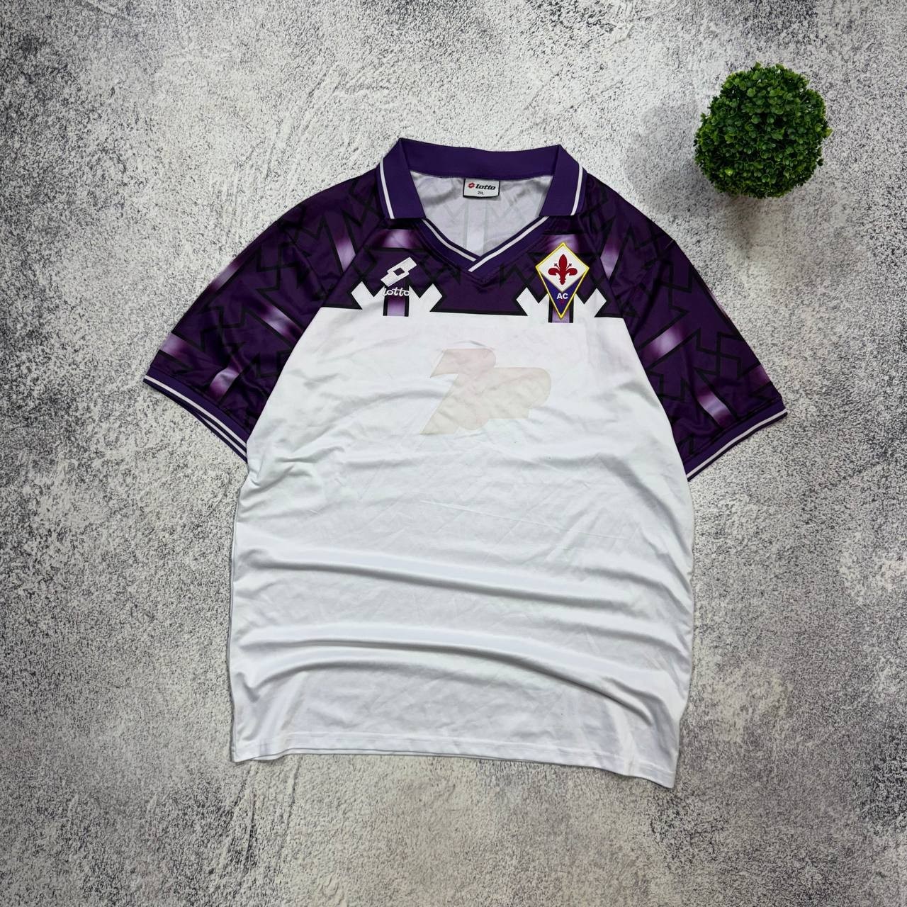 Vintage Lotto AFC Fiorentina 1992/1993 Football Jersey T Shirt Mens Size 2XL