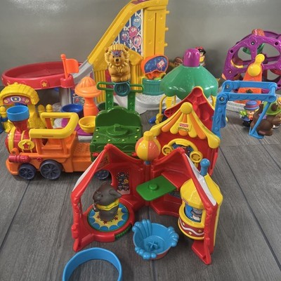 Little People Big Top Circus Lot Ferris Wheel Coaster Motorized Train + Figures
