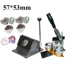 2 2inch Manual Magnet Badge Making Machine Heart Shape Button Maker Kit 57 53mm