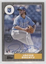 2022 Update 1987 Topps Baseball Black /199 Jake Brentz Jacob #87BA-JB Auto 11ur