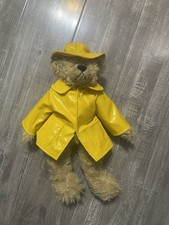 Ty Beanie Baby Gordon Plush Bear 1993 PVC Yellow Raincoat Attic Treasures