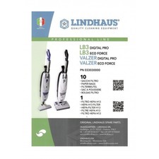 Sacchetti Originali LINDHAUS Aspirapolvere LB3 e Valzer in Microfibra + Filtro 