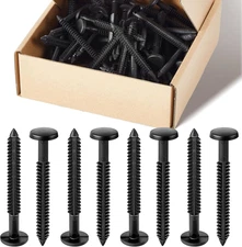 18 Pcs 3 Inch Vinyl Shutter Fastener Window Panel Peg Lok Pin Pegs Screws Shu...