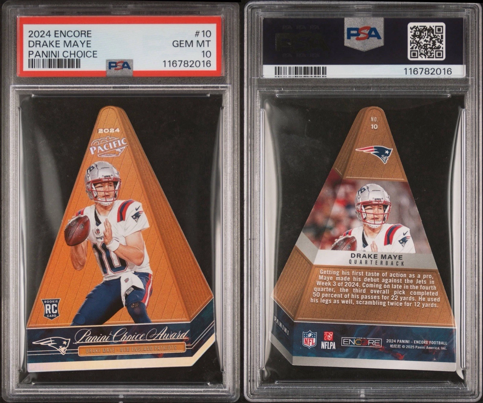 Drake Maye Panini Encore Panini Choice #10 Base