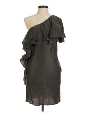 Halston Heritage Women Gray Cocktail Dress 6