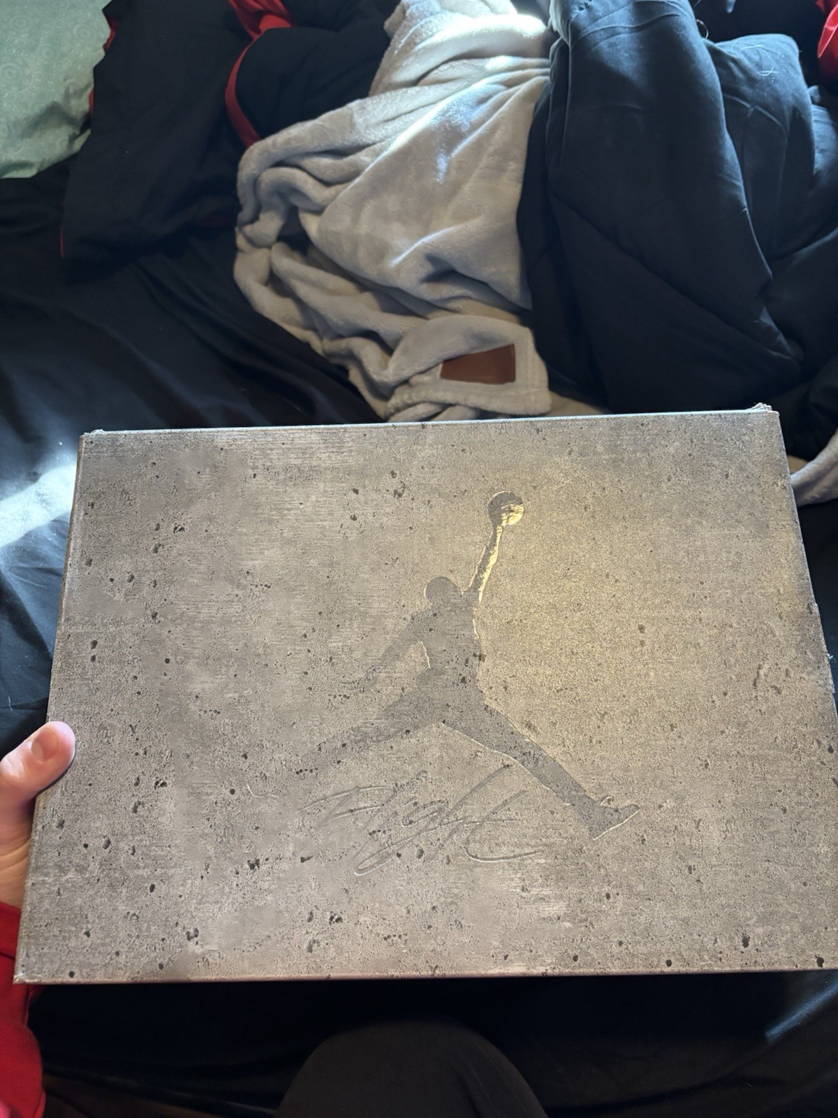 Jordan 4 Wet Cement with box. Never worn out only time worn was to try them on. 