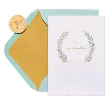 Papyrus Sympathy Card "wishes of peace and comfort" 