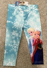 Disney Frozen Anna And Elsa Blue Snowflake Legging NWT Toddlers Size 12M